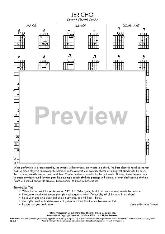 Jericho - Guitar Chord Guide