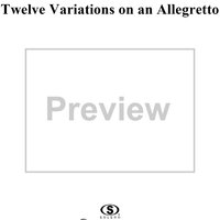 Twelve Variations on an Allegretto, in B-flat Major, K500