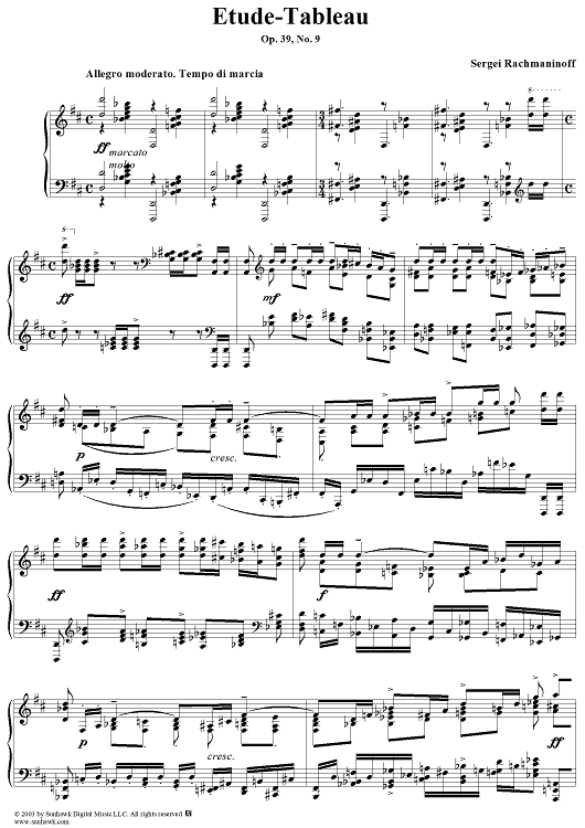 Etude-Tableau in D Major, Op. 39, No. 9