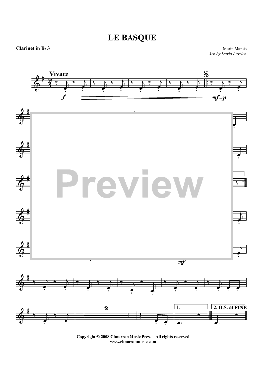 Le Basque - Clarinet 3 in Bb