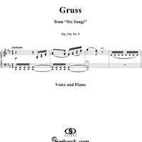 Six Songs, Op. 19a, No. 5: "Greeting" (Gruss)