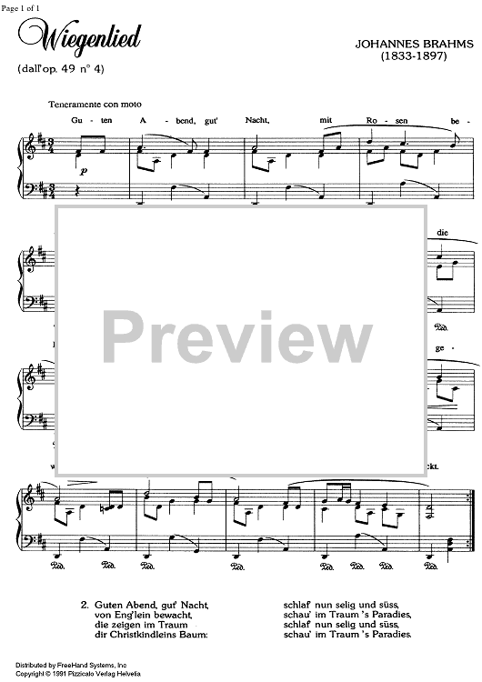 Wiegenlied Op.49 No. 4