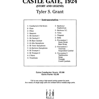 Castle Gate, 1924 (Story & Legend) - Score Cover