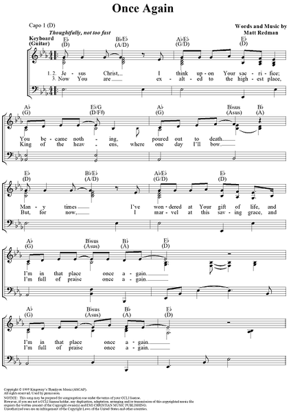 Once Again – Matt Redman Lyrics and Chords