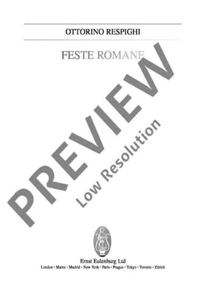 Roman Festivals - Full Score