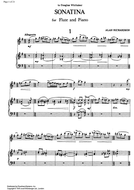 Sonatina - Score