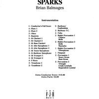 Sparks - Score Cover