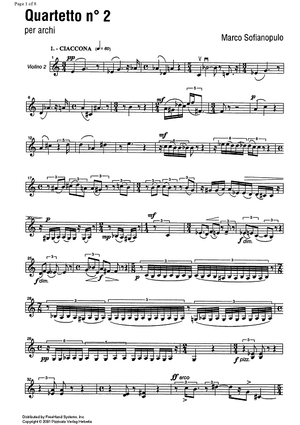 Quartetto No. 2 - Violin 2