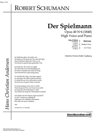 Der Spielmann Op.40 No. 4