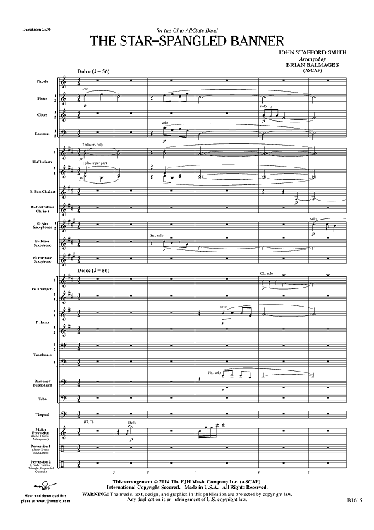 The Star-Spangled Banner - Score