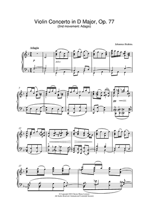 Violin Concerto in D Major, Op. 77 (2nd movement: Adagio)