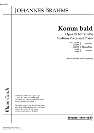 Komm bald Op.97 No. 5