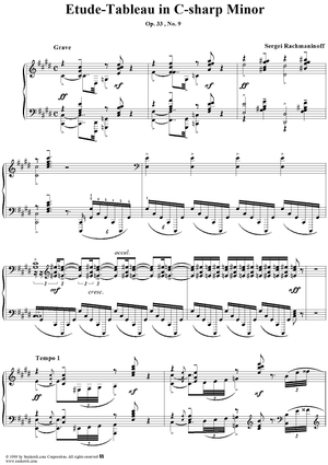 Etude-Tableau No. 9 in C-sharp Minor,  Op. 33