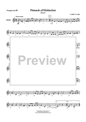 Pinnacle of Distinction (March) - Trumpet 2 in Bb