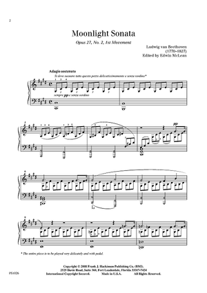 Moonlight Sonata (Op. 27, No. 2, 1st Movement)