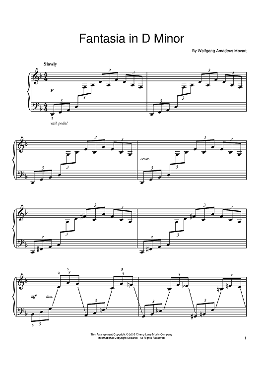 Fantasia in D Minor, K. 397