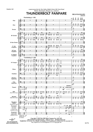Thunderbolt Fanfare - Score