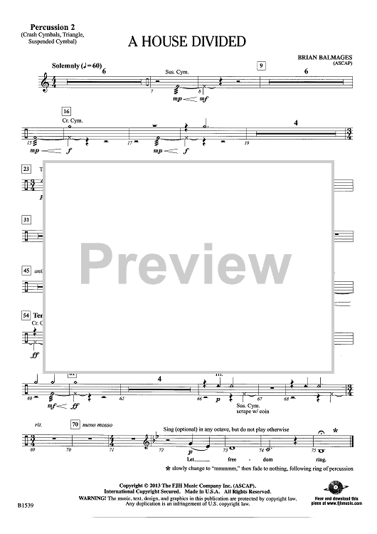 A House Divided - Percussion 2