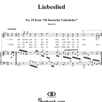 Liebeslied - No. 25 from "28 Deutsche Volkslieder" WoO 32