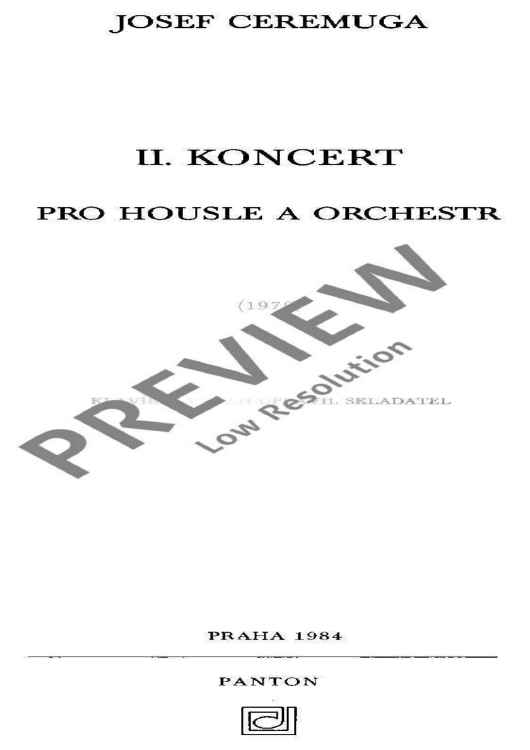 Concerto Nr. 2 - Vocal/piano Score