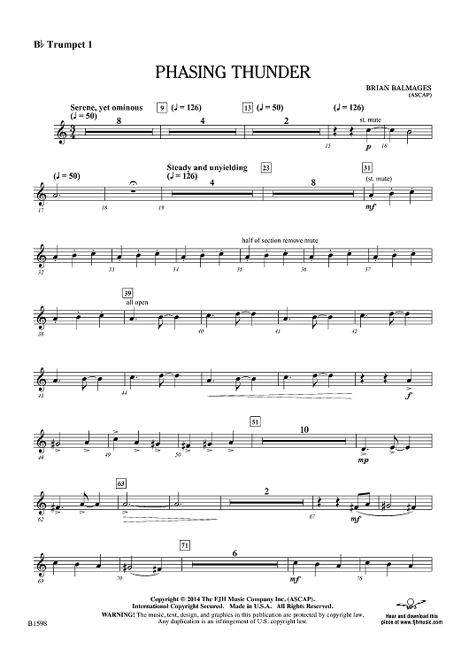 Phasing Thunder - Bb Trumpet 1