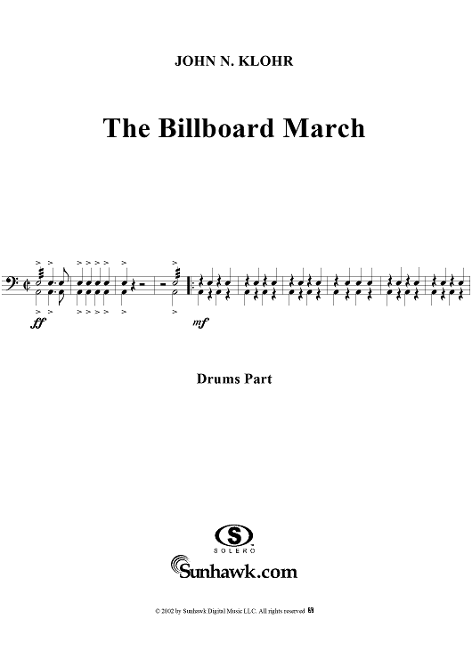 The Billboard March - Drums