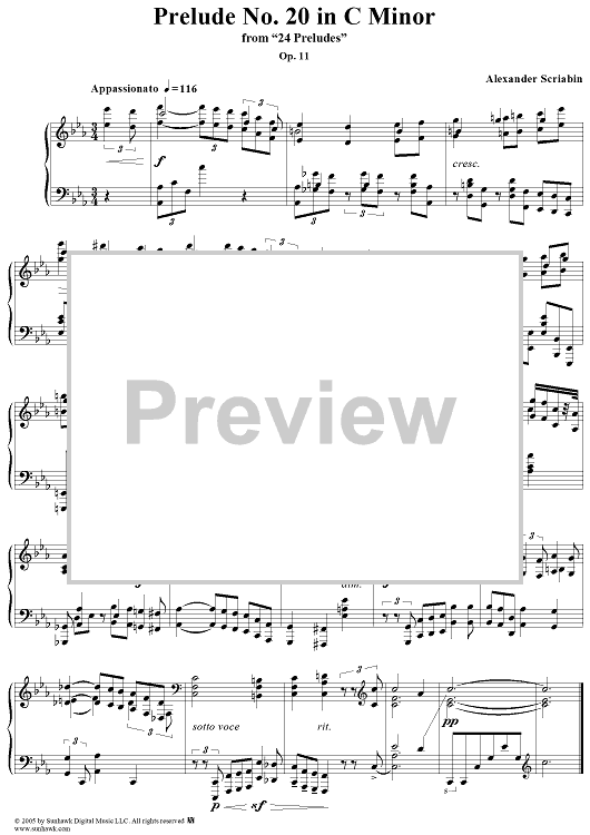 Prelude No. 20 in C minor