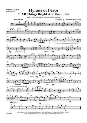 Hymns of Peace for 2 Violins and Piano - Cello (for Violin 2)