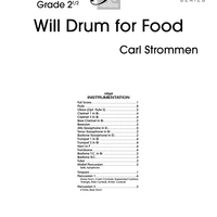 Will Drum for Food - Score
