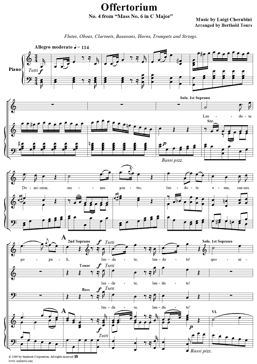 Offertorium - No. 4 from "Mass No. 6 in C major"