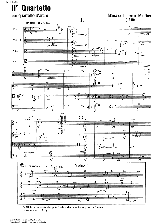 II° Quartetto (2nd quartet) - Score