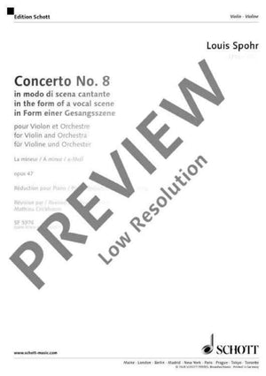 Concerto No. 8 a minor - Vocal/piano Score
