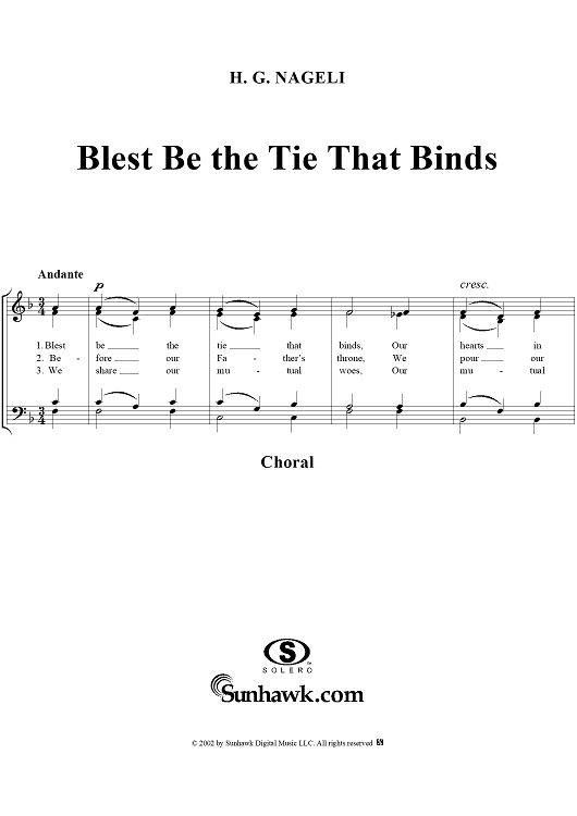 Blest Be the Tie that Binds