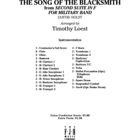 The Song of the Blacksmith - Score Cover