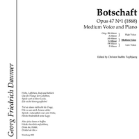 Botschaft Op.47 No. 1