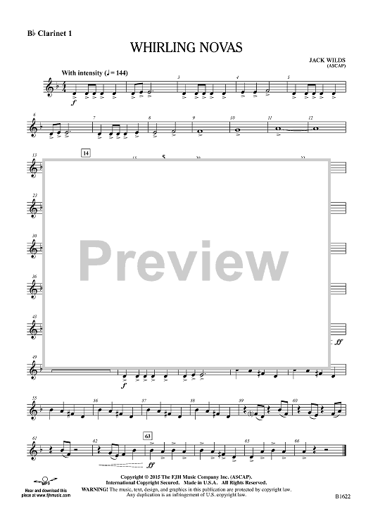 Made You Look: 1st B-flat Clarinet: 1st B-flat Clarinet Part - Digital  Sheet Music Download