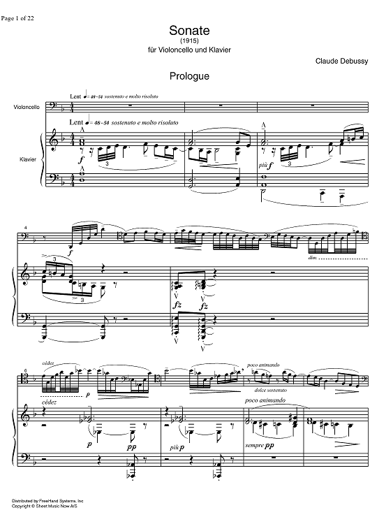 Sonata d minor - Score