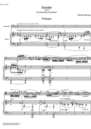 Sonata d minor - Score