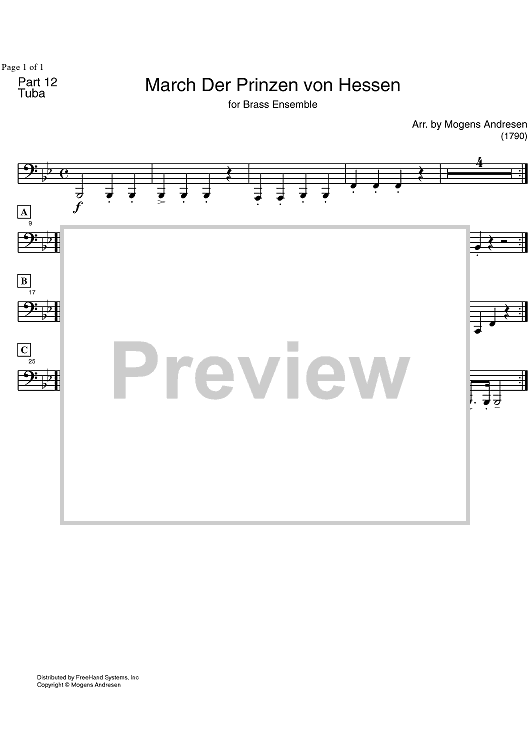 March Der Prinzen von Hessen - Tuba