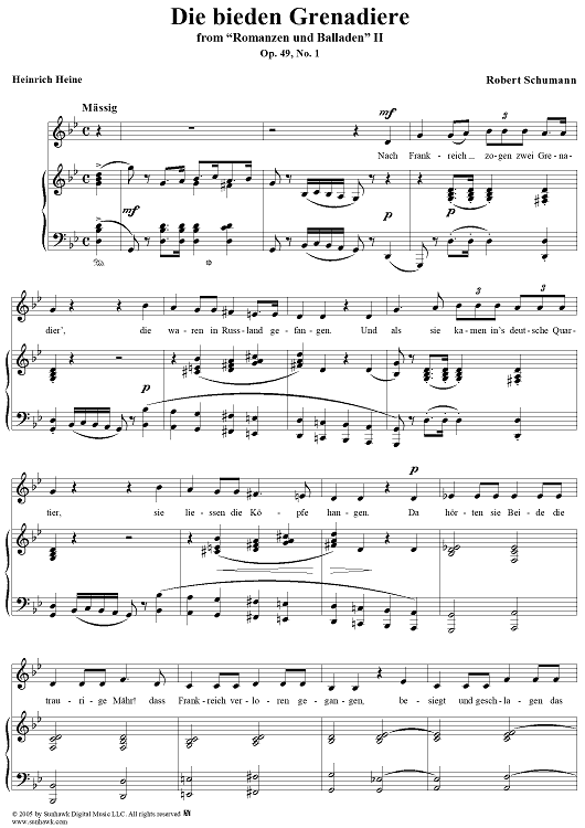 Die bieden Grenadiere, Op. 49, No. 1