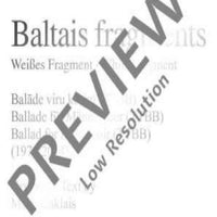 Baltais fragments - Choral Score