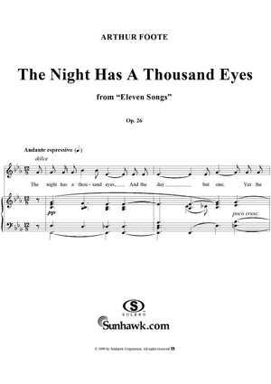 Night Has A Thousand Eyes, The  - From "Eleven Songs" Op. 26