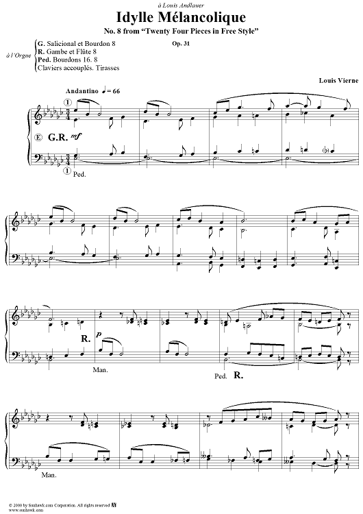 Idylle mélancolique, op. 31, no. 8