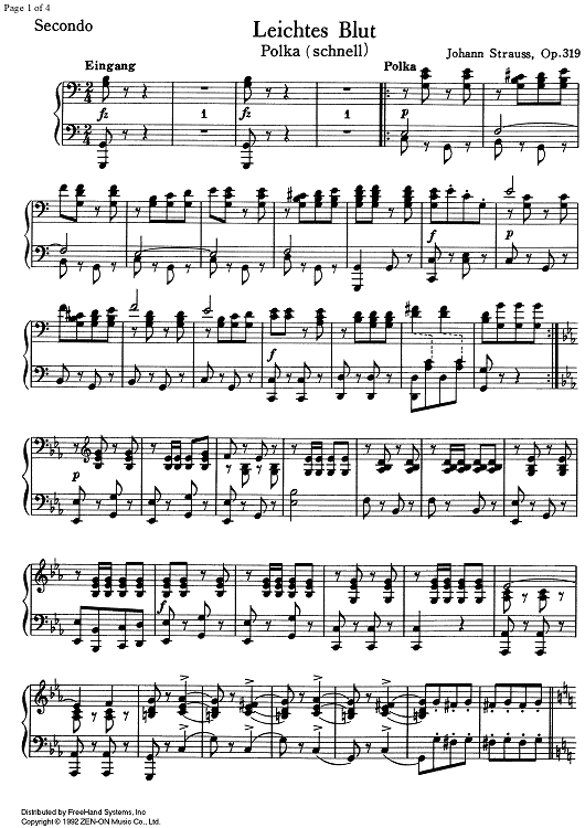 Leichtes Blut Op.319 - Piano 2