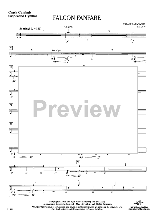 Falcon Fanfare - Crash Cymbals & Suspended Cymbal