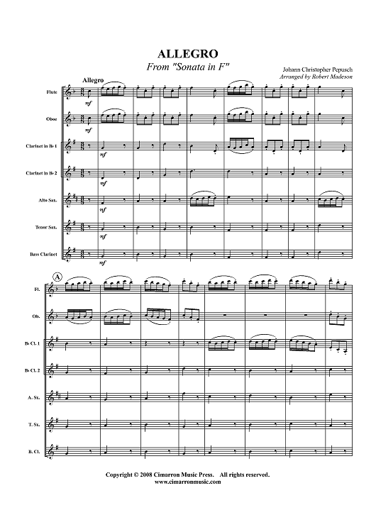 Sonata in F (Allegro) - Score