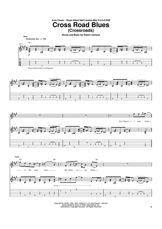Cross Road Blues – Robert Johnson Sheet music for Saxophone alto, Snare  drum, Guitar, Bass guitar & more instruments (Jazz Band)