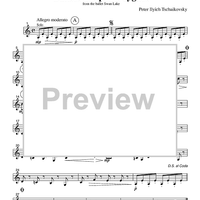 Danses des petits cygnes - from the ballet Swan Lake - Part 4 Bass Clarinet in Bb