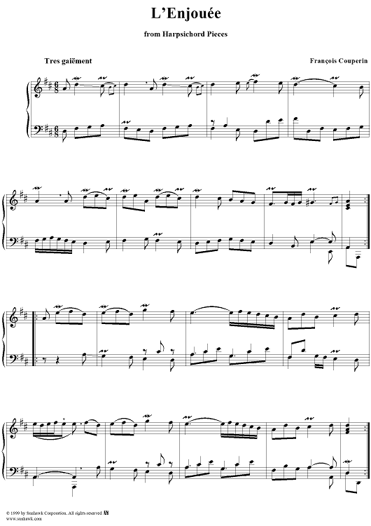 Harpsichord Pieces, Book 3, Suite 19, No. 7: L'Enjouée