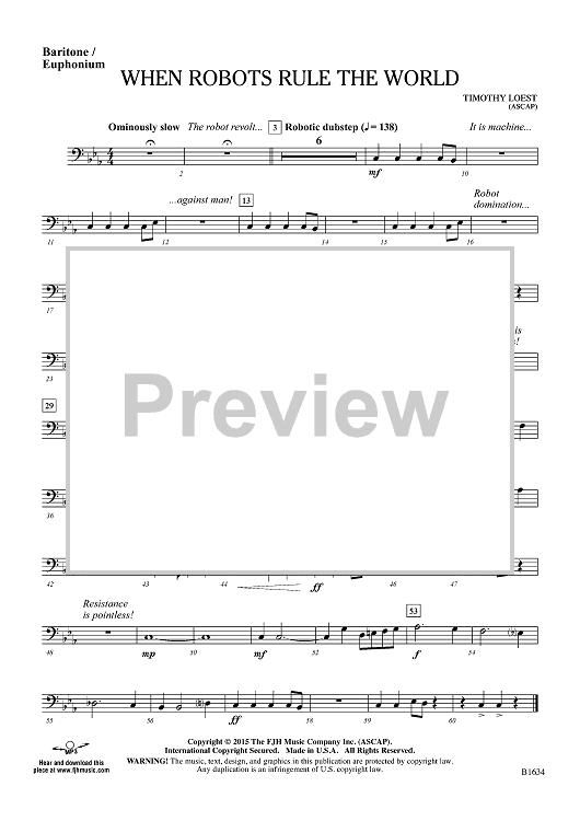 When Robots Rule the World - Baritone/Euphonium